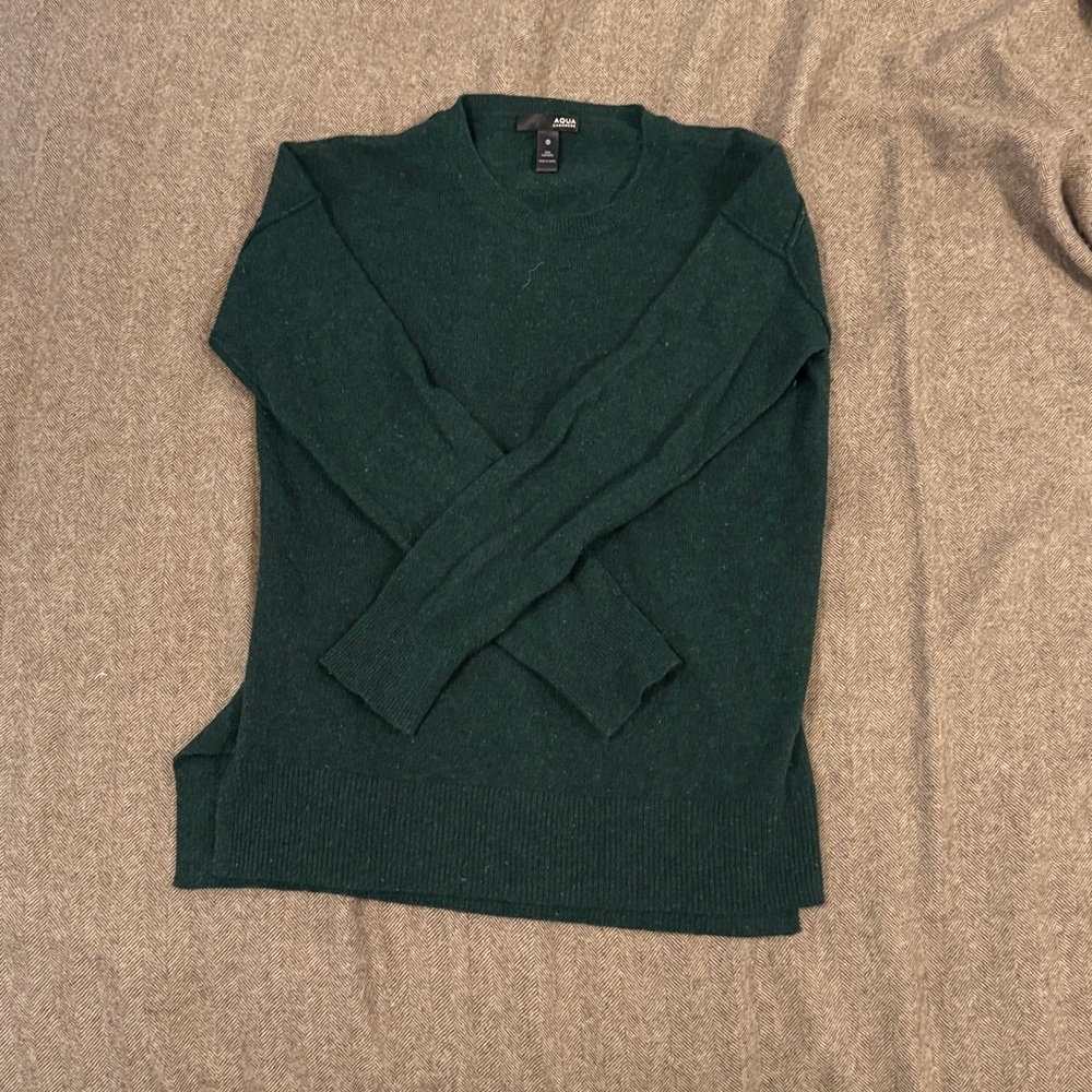 Aqua Cashmere Forest Green Knitwear